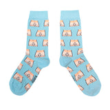 Chaussettes zizi blanc taille 35-44 - Coucou Suzette - Bleu Jolie Caen