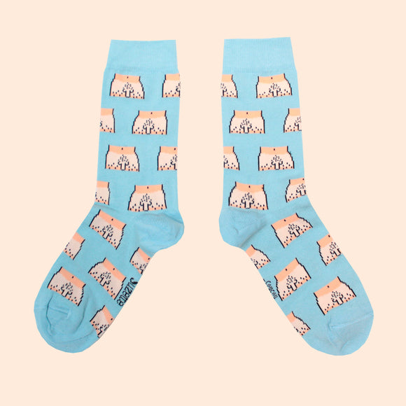Chaussettes zizi blanc taille 35-44 - Coucou Suzette - Bleu Jolie Caen