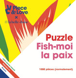 Puzzle 1000 pièces Fish moi la paix - Piece & Love - Bleu Jolie Caen