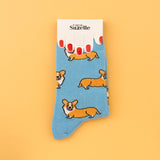 Chaussettes Corgi taille 35-44 - Coucou Suzette - Bleu Jolie Caen