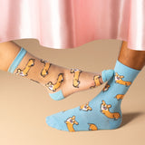 Chaussettes Corgi taille 35-44 - Coucou Suzette - Bleu Jolie Caen