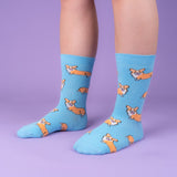 Chaussettes Corgi taille 35-44 - Coucou Suzette - Bleu Jolie Caen
