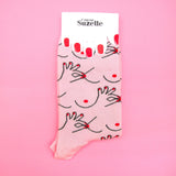 Chaussettes Tétons taille 35-44 - Coucou Suzette - Bleu Jolie Caen