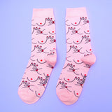 Chaussettes Tétons taille 35-44 - Coucou Suzette - Bleu Jolie Caen