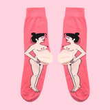 Chaussettes femme enceinte brune taille 35-44 - Coucou Suzette - Bleu Jolie Caen
