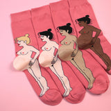 Chaussettes femme enceinte brune taille 35-44 - Coucou Suzette - Bleu Jolie Caen